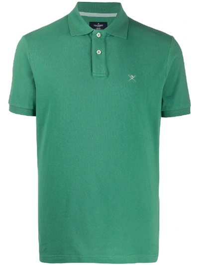 Hackett Logo Polo Shirt In Green