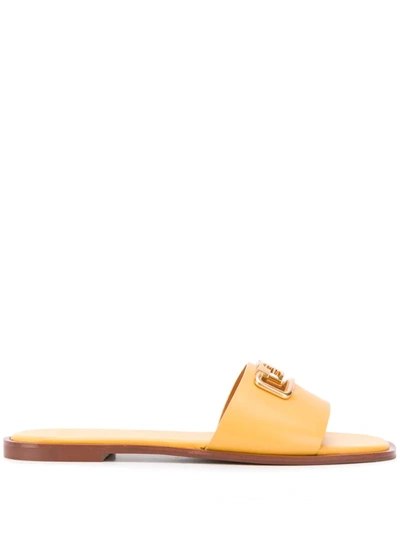 Tory Burch Selby Leather Sandal In Yellow