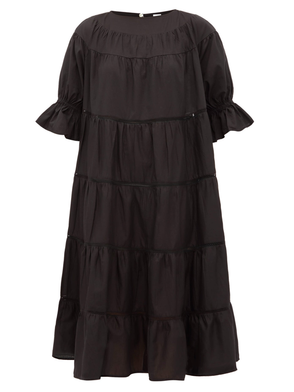 cotton trapeze dress