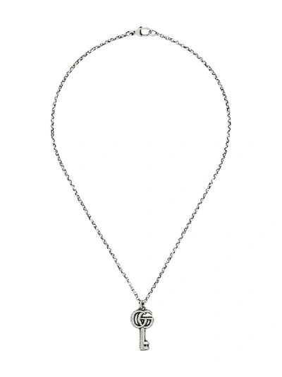 Gucci Gg Key Sterling Silver Pendant Necklace
