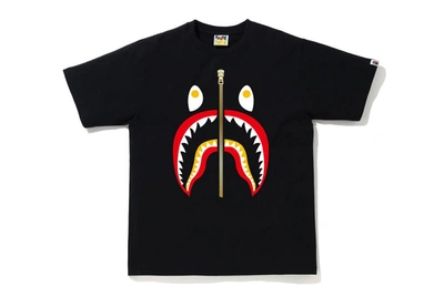 Pre-owned Bape Colors Shark T-shirt Black/red