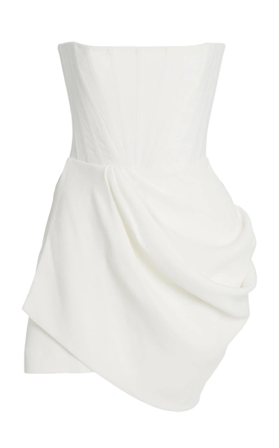 Alex Perry Women's Exclusive Buckley Draped Stretch Crepe Strapless Mini Dress In White