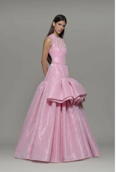 Isabel Sanchis Alfiano Sleeveless Embellished Gown