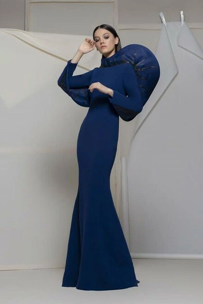 Isabel Sanchis Arcore Long Sleeve Fitted Gown