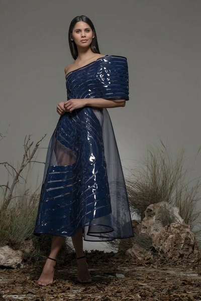 Isabel Sanchis Banzi One Shoulder Midi Dress