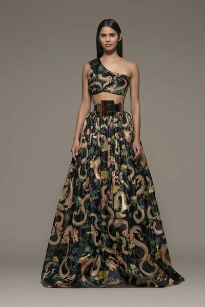 Isabel Sanchis Barbariga One Shoulder A-line Gown