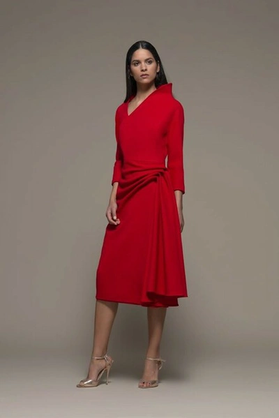 Isabel Sanchis Bardineto ¾ Sleeve Midi Dress