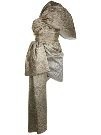 Isabel Sanchis Detachable Sash Mini Dress In Gold