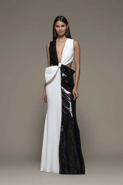 Isabel Sanchis Bastida Sleeveless Color-block Gown