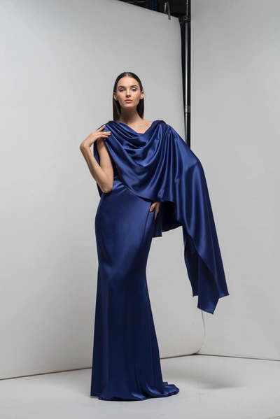 Isabel Sanchis R-draped Calabash Gown