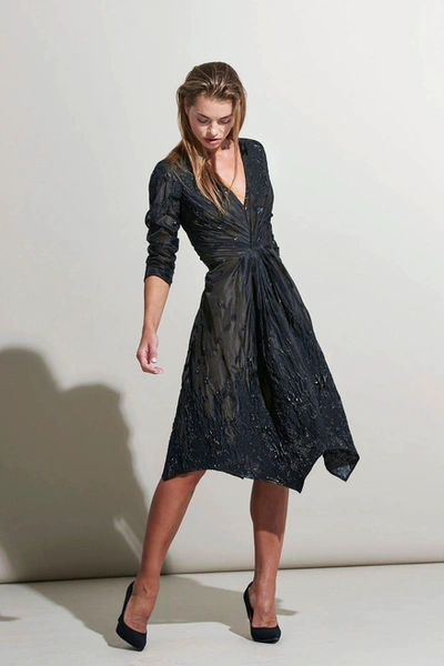 Rene Ruiz 3/4 Sleeve Black Cocktail Dress
