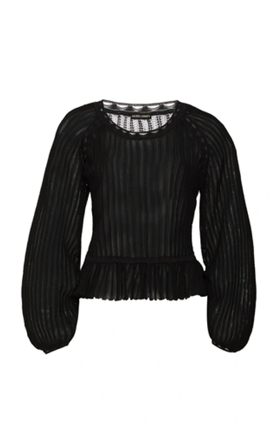 Rachel Comey Everton Semi-sheer Top In Black