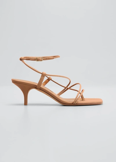 Emme Parsons 50mm Tobias Strappy Thong Sandals In Luggage