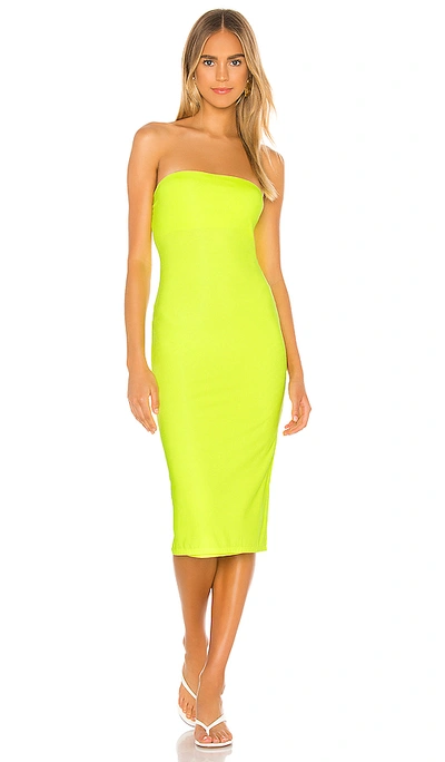 H:ours Mali Midi Dress In Chartreuse