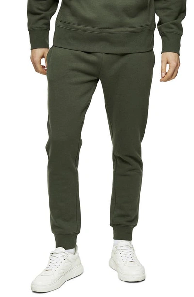 Topman Dry Handle Skinny Fit Joggers In Olive