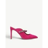 Kurt Geiger Duke Crystal-embellished Suede Courts In Pink