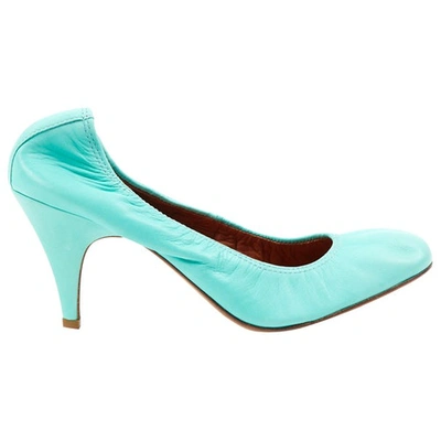 Pre-owned Lanvin Leather Heels In Green