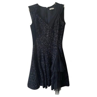 Pre-owned Nina Ricci Velvet Mini Dress In Black