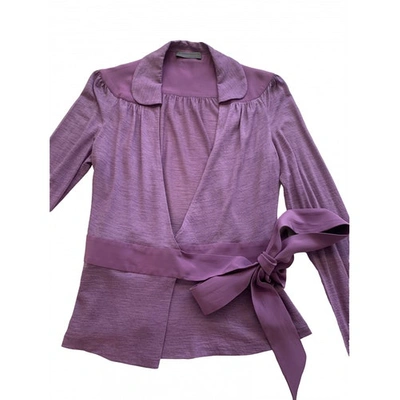 Pre-owned Alberta Ferretti Silk Blouse In Purple