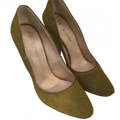 Pre-owned Vionnet Green Pony-style Calfskin Heels