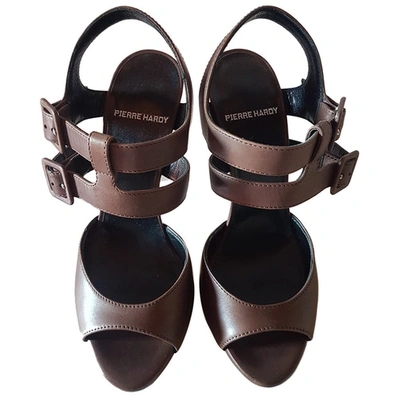 Pre-owned Pierre Hardy Leather Sandals In Brown
