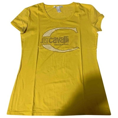 Pre-owned Just Cavalli Yellow Cotton Top