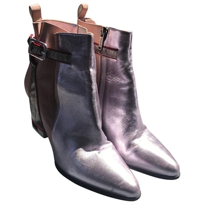 Pre-owned Iceberg Leather Buckled Boots In Multicolour