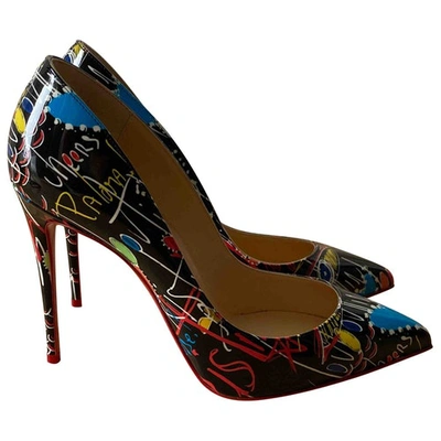 Pre-owned Christian Louboutin Pigalle Patent Leather Heels In Multicolour
