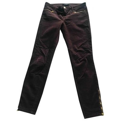 Pre-owned J Brand Slim Jeans In Purple