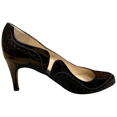 Pre-owned Furla Patent Leather Heels In Black