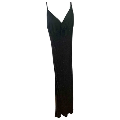 Pre-owned Jenny Packham Silk Maxi Dress In Black