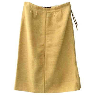 Pre-owned Louis Vuitton Mid-length Skirt In Yellow