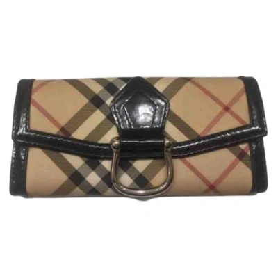 Pre-owned Burberry Beige Cloth Wallet