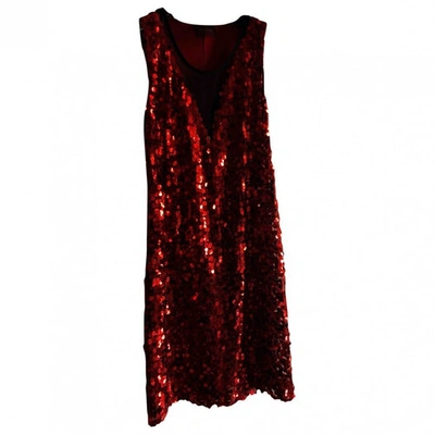 Pre-owned Guess Mid-length Dress In Red