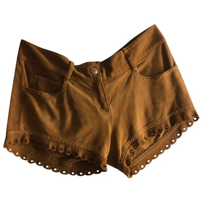 Pre-owned Blumarine Brown Suede Shorts