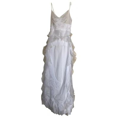 Pre-owned Ermanno Scervino Maxi Dress In White