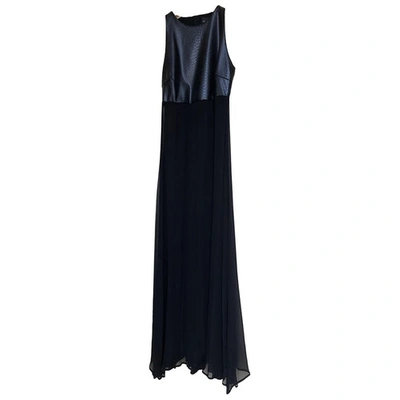 Pre-owned Ermanno Scervino Silk Maxi Dress In Black