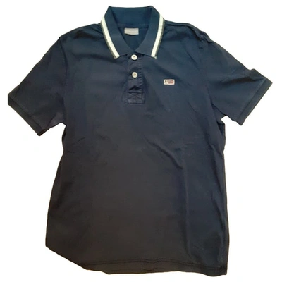 Pre-owned Napapijri Blue Cotton Polo Shirts