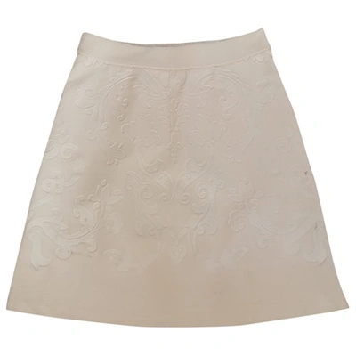Pre-owned Stella Mccartney Wool Skirt In Ecru