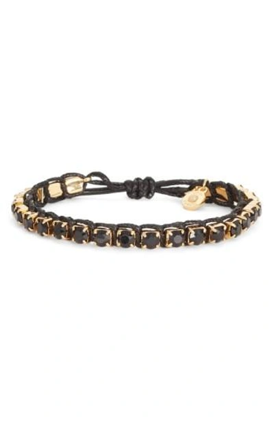 Tory Burch Friendship Bracelet In Black / Tory Gold