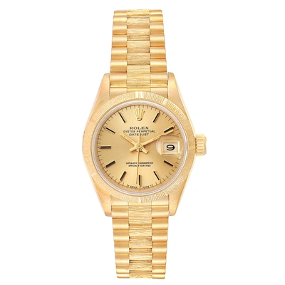 Rolex President Datejust 18k Yellow Gold Ladies Watch 69278 In Not Applicable