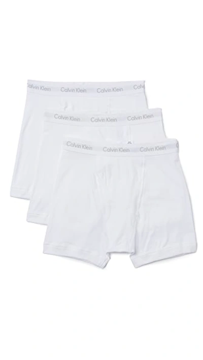 Calvin Klein Underwear Cotton Classic 3 Pack Knit Boxers In White