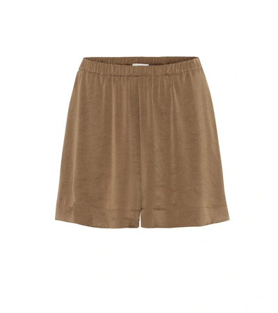 Vince High-waisted Shorts In Green