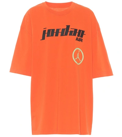 Nike Jordan Moto Cotton T-shirt In Orange