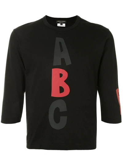 Pre-owned Comme Des Garçons Abc Print Sweatshirt In Black