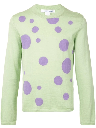 Pre-owned Comme Des Garçons Spotted Crew Neck Jumper In Green