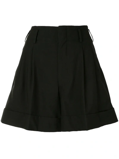 Pre-owned Comme Des Garçons Loose-fit Pleated Shorts In Black