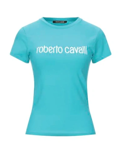 Roberto Cavalli T-shirts In Turquoise