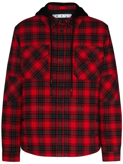 Off-white Off White Padded Shirt Style Jacket In Red