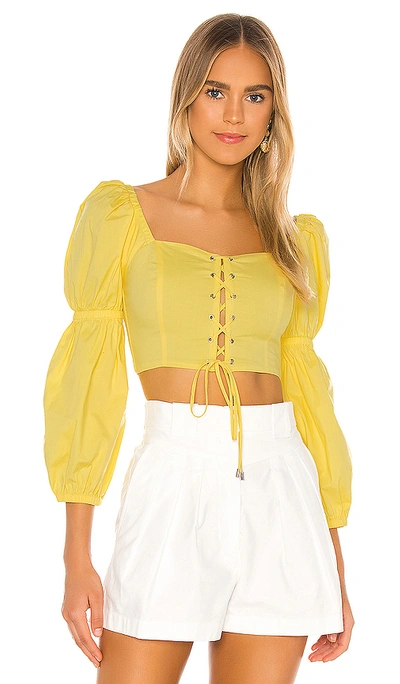 Majorelle Sienna Top In Baby Yellow